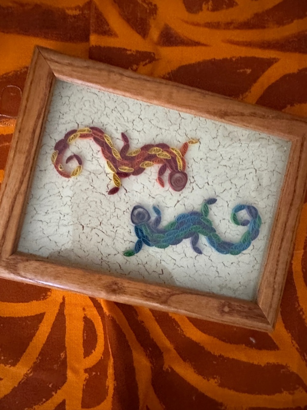 Handmade Lizard Art - Framed